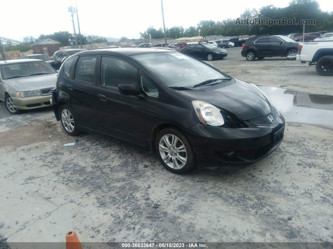 2009 Honda Fit Sport Black vin: JHMGE88459S027894