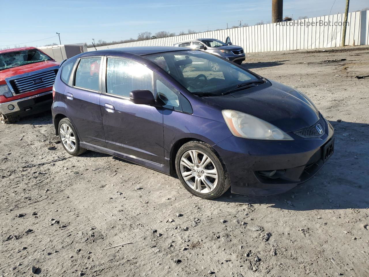 2009 Honda Fit Sport Черный vin: JHMGE88459S035803