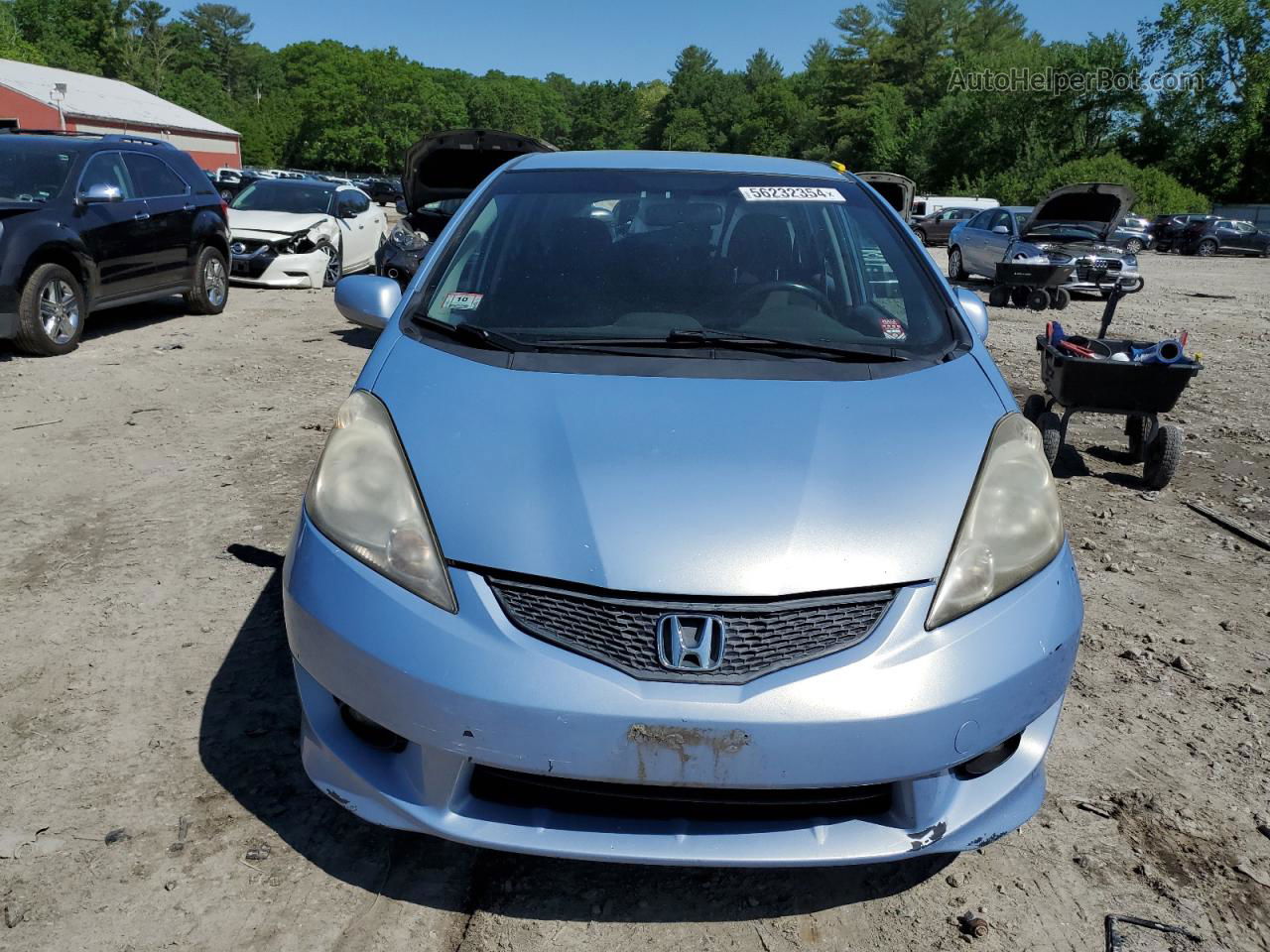 2009 Honda Fit Sport Синий vin: JHMGE88469C000911