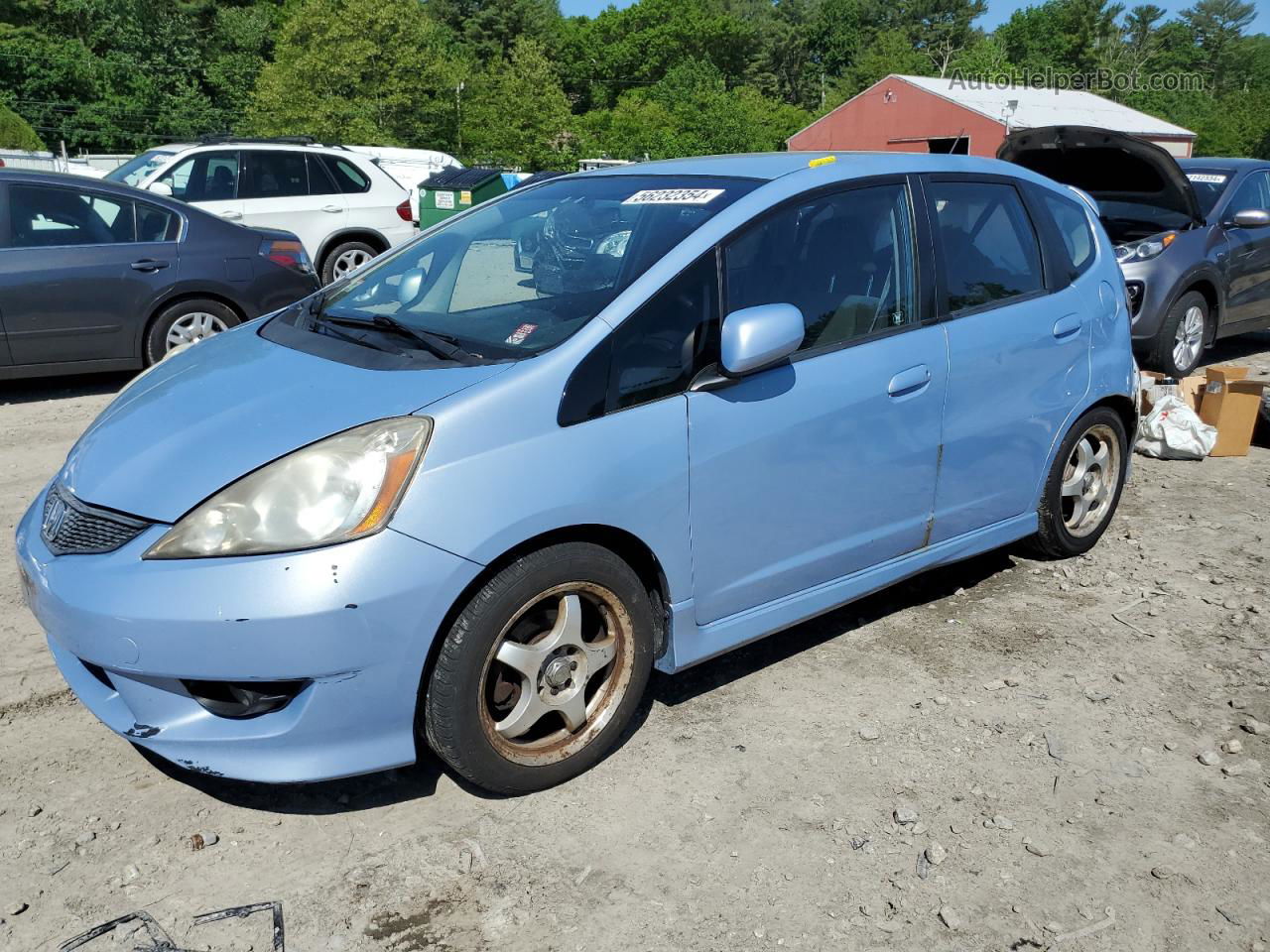 2009 Honda Fit Sport Синий vin: JHMGE88469C000911