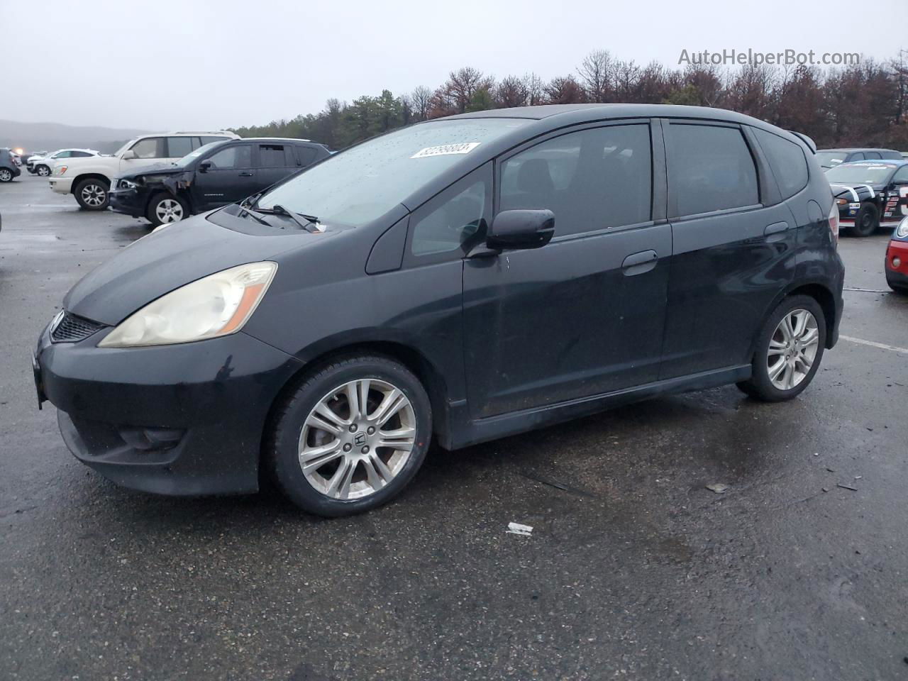 2009 Honda Fit Sport Black vin: JHMGE88469C001055