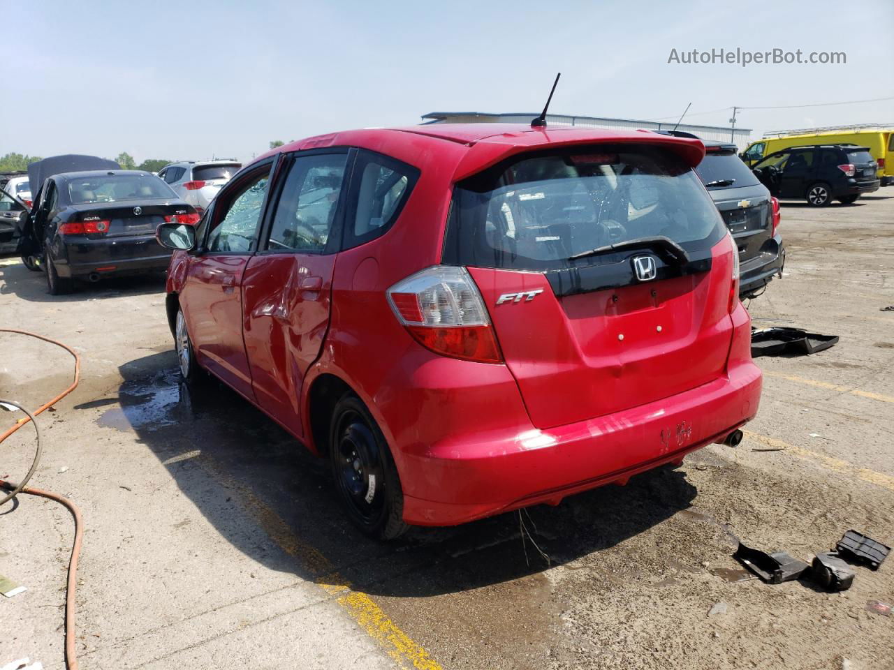 2009 Honda Fit Sport Red vin: JHMGE88469C004456