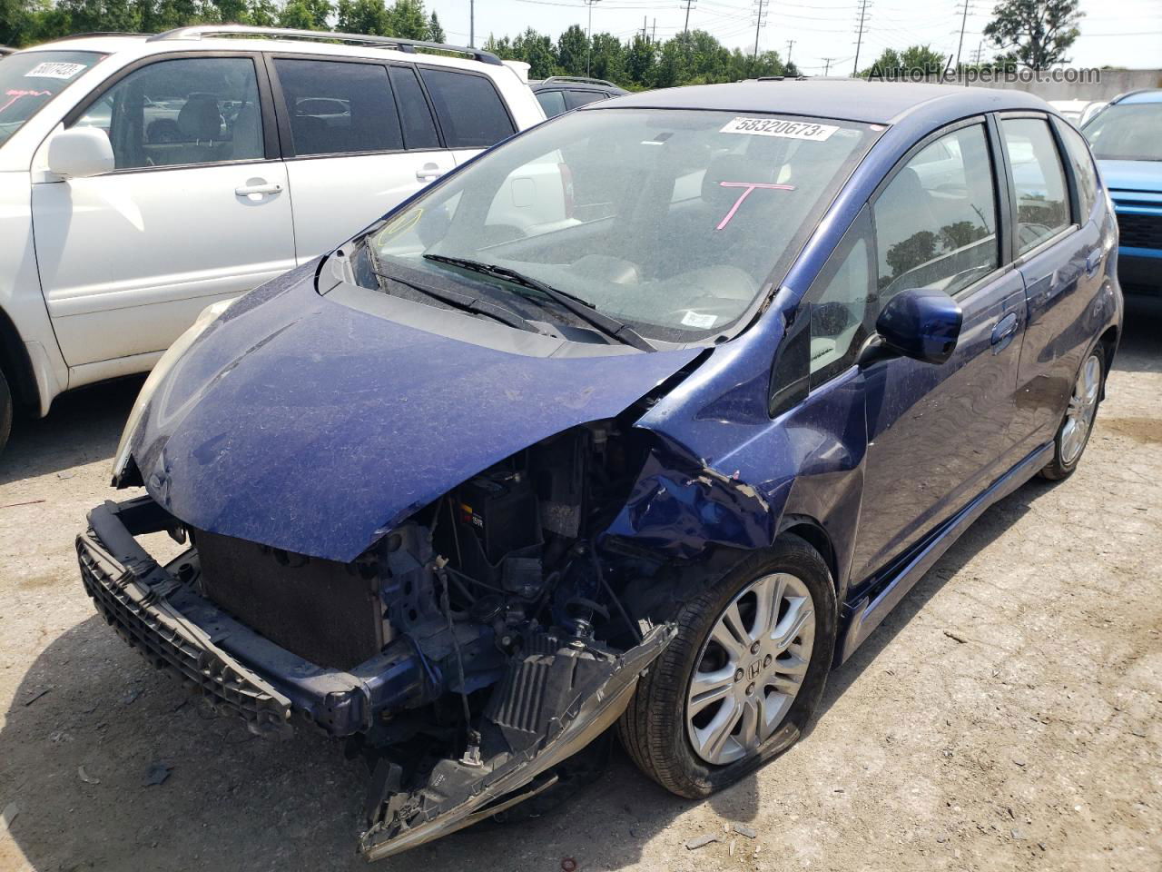 2009 Honda Fit Sport Blue vin: JHMGE88469S013339