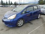 2009 Honda Fit Sport Blue vin: JHMGE88469S016614