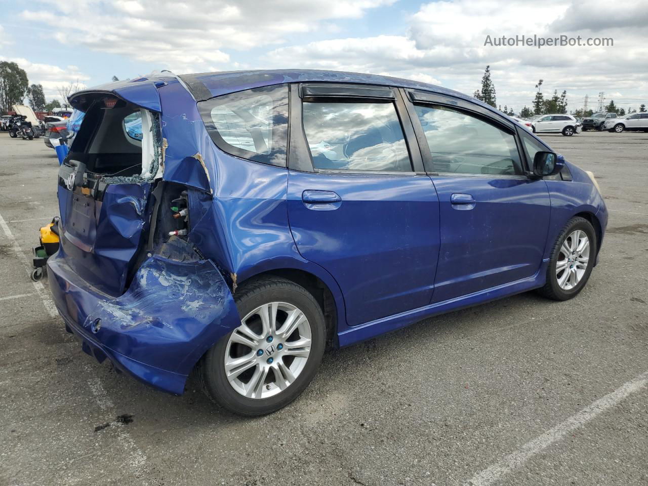 2009 Honda Fit Sport Blue vin: JHMGE88469S016614