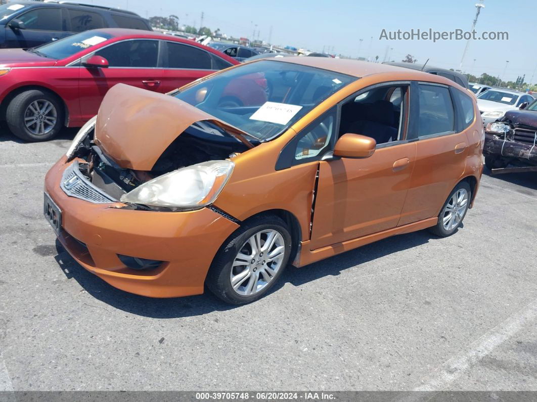 2009 Honda Fit Sport Orange vin: JHMGE88469S020985