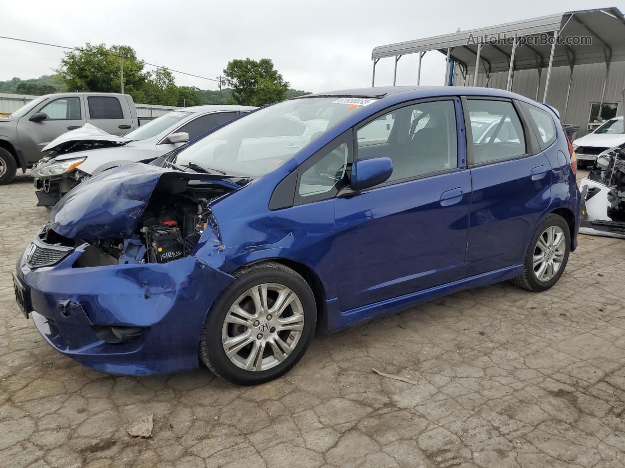 2009 Honda Fit Sport Blue vin: JHMGE88469S023885