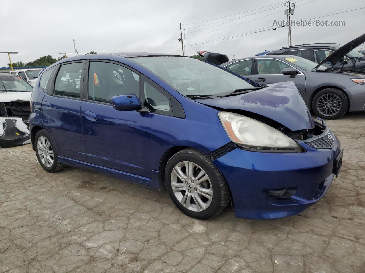 2009 Honda Fit Sport Blue vin: JHMGE88469S023885