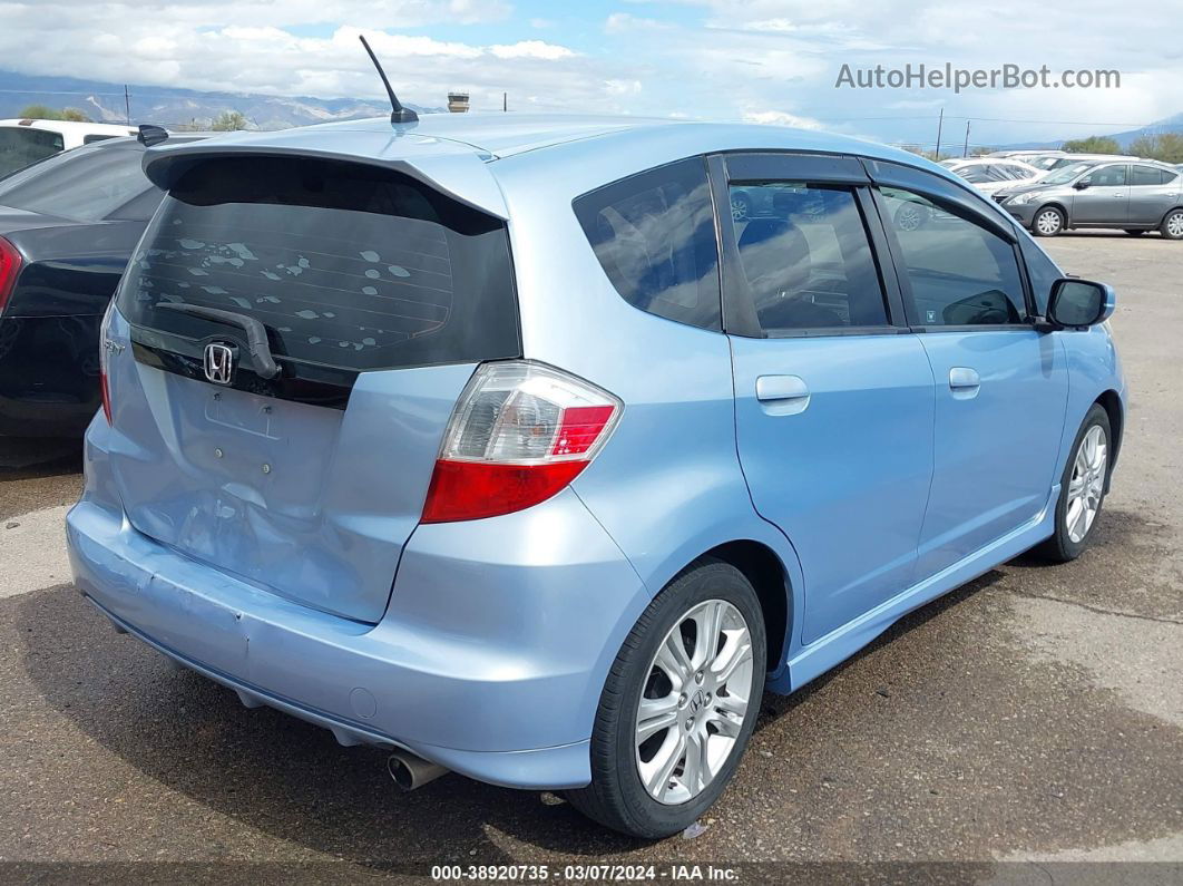 2009 Honda Fit Sport Light Blue vin: JHMGE88469S060046