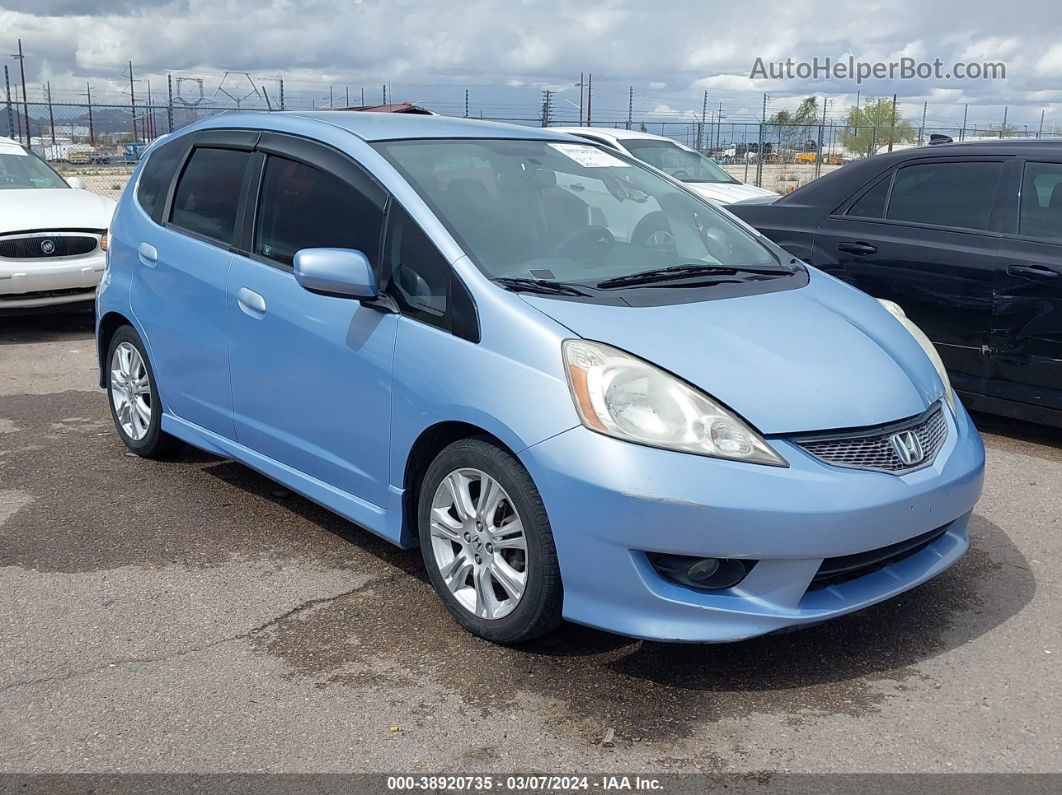 2009 Honda Fit Sport Light Blue vin: JHMGE88469S060046