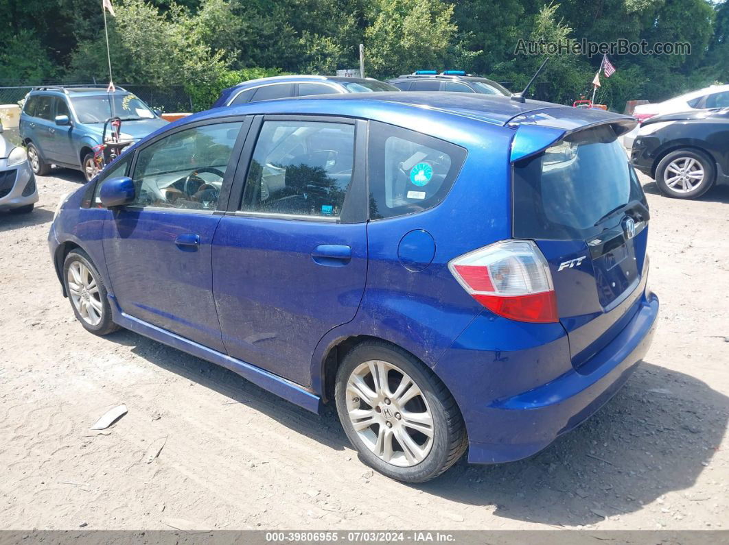 2009 Honda Fit Sport Blue vin: JHMGE88469S062184