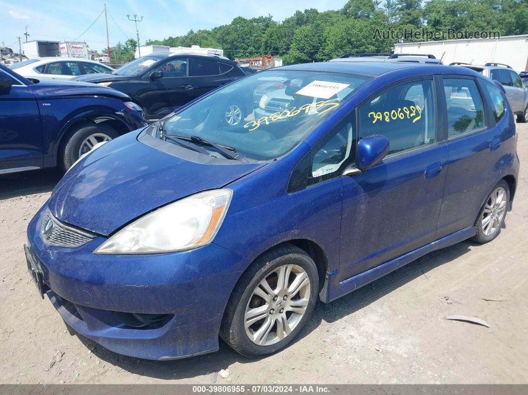 2009 Honda Fit Sport Blue vin: JHMGE88469S062184