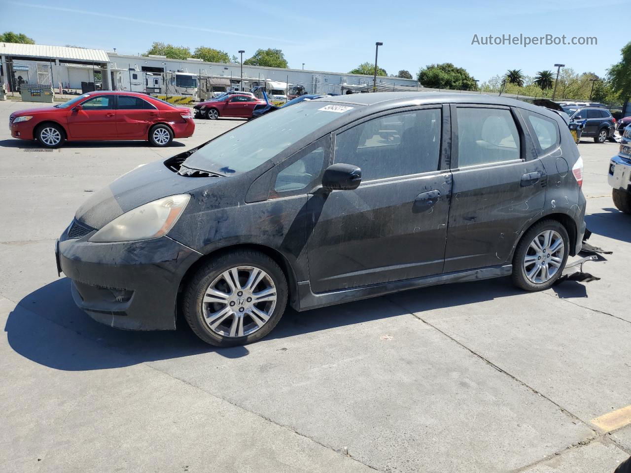 2009 Honda Fit Sport Black vin: JHMGE88479S006853