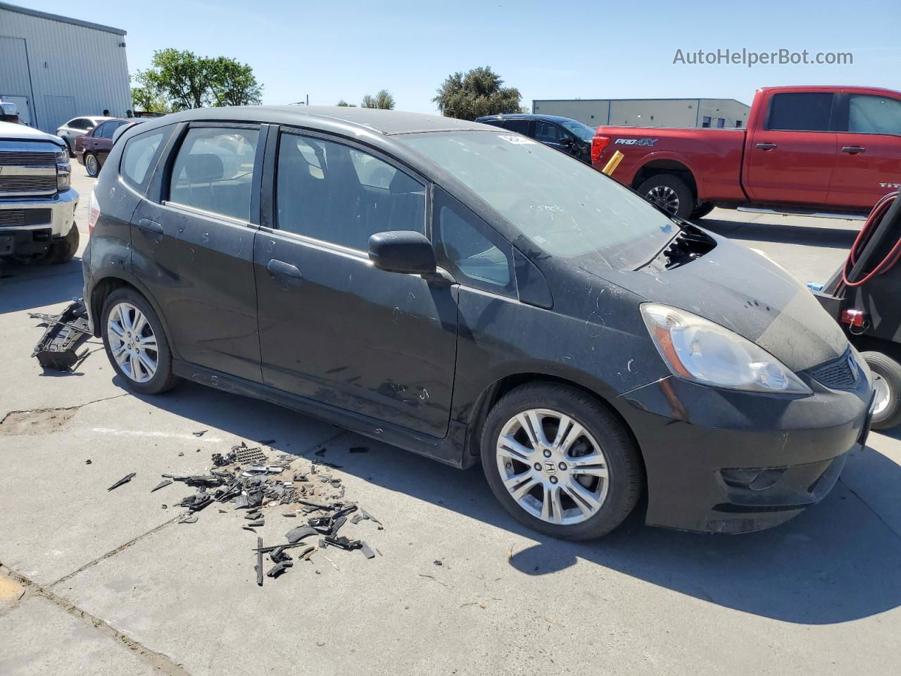 2009 Honda Fit Sport Black vin: JHMGE88479S006853