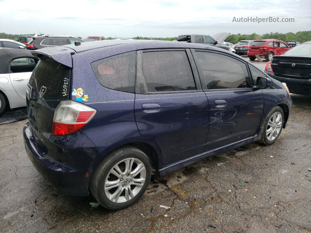 2009 Honda Fit Sport Blue vin: JHMGE88479S015813