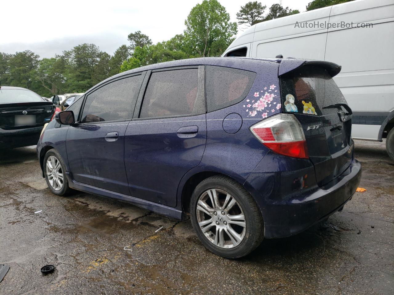 2009 Honda Fit Sport Blue vin: JHMGE88479S015813