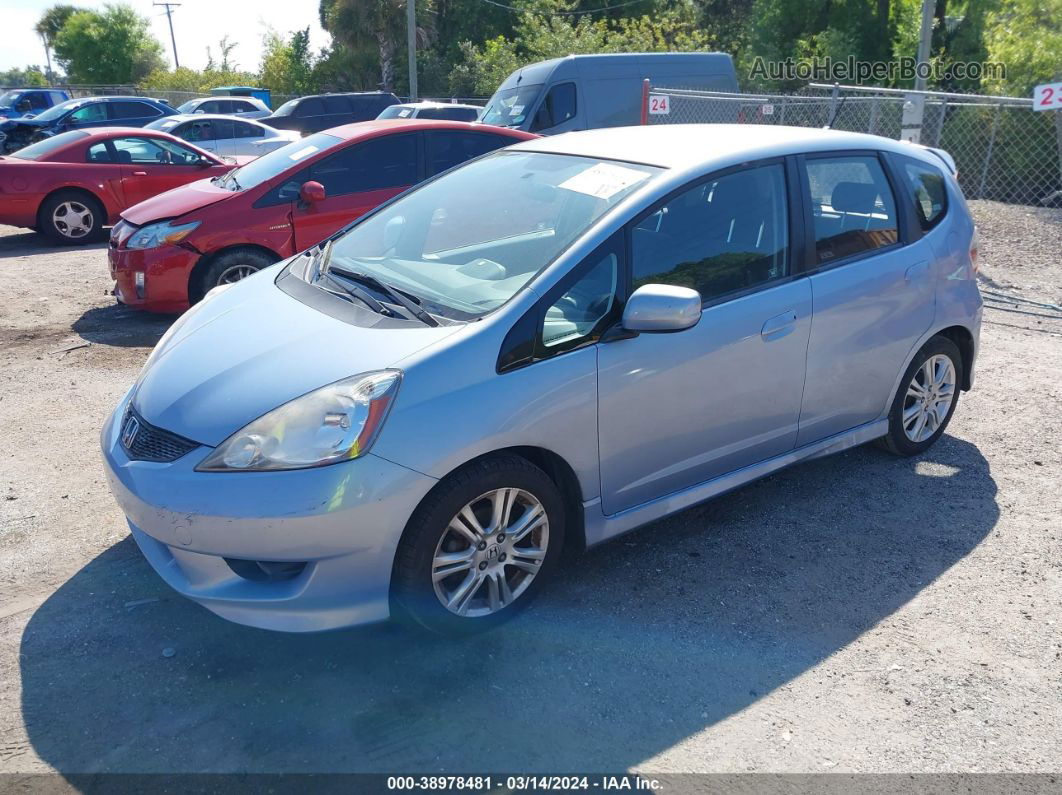 2009 Honda Fit Sport Light Blue vin: JHMGE88479S031638