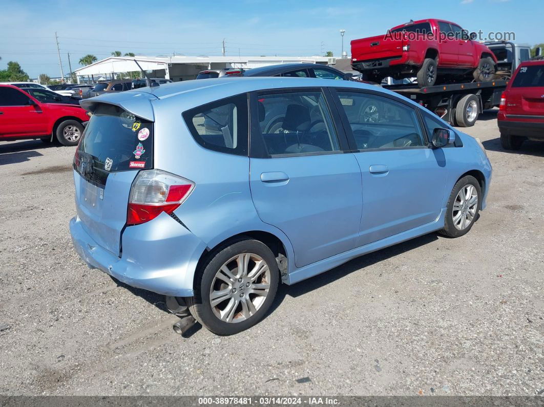 2009 Honda Fit Sport Light Blue vin: JHMGE88479S031638