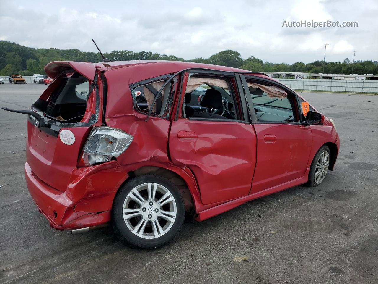 2009 Honda Fit Sport Red vin: JHMGE88479S043787