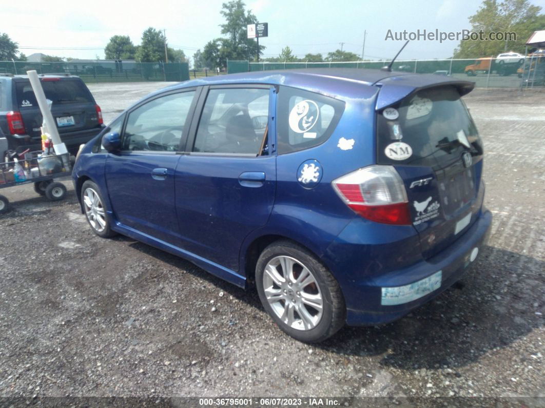 2009 Honda Fit Sport Синий vin: JHMGE88479S044714