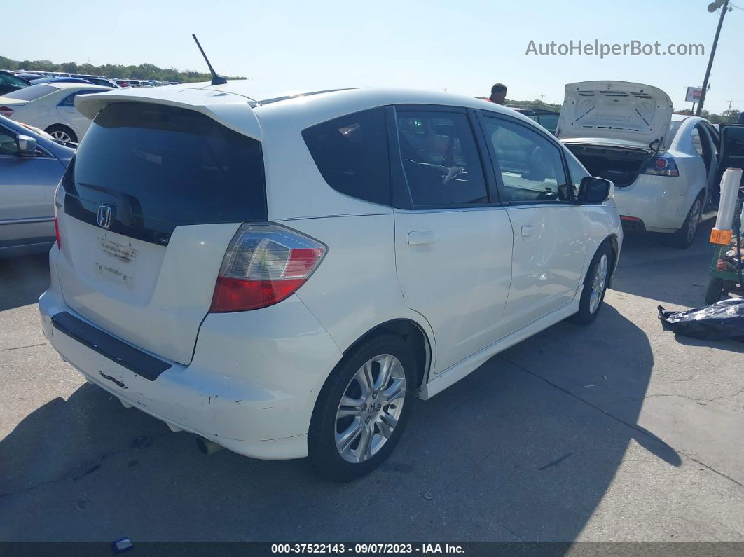 2009 Honda Fit Sport White vin: JHMGE88479S047774