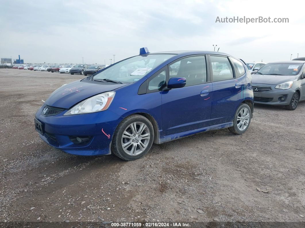 2009 Honda Fit Sport Blue vin: JHMGE88479S062212