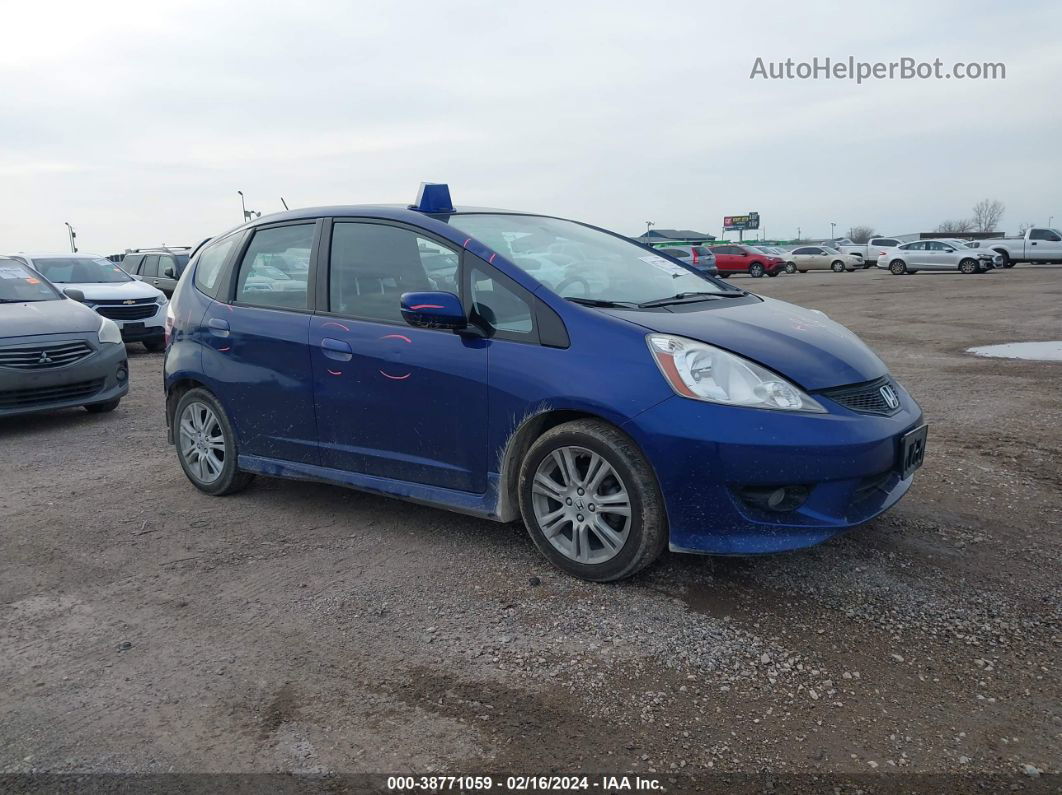 2009 Honda Fit Sport Blue vin: JHMGE88479S062212