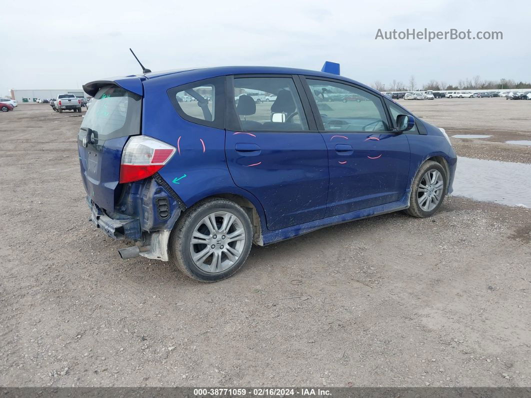 2009 Honda Fit Sport Blue vin: JHMGE88479S062212