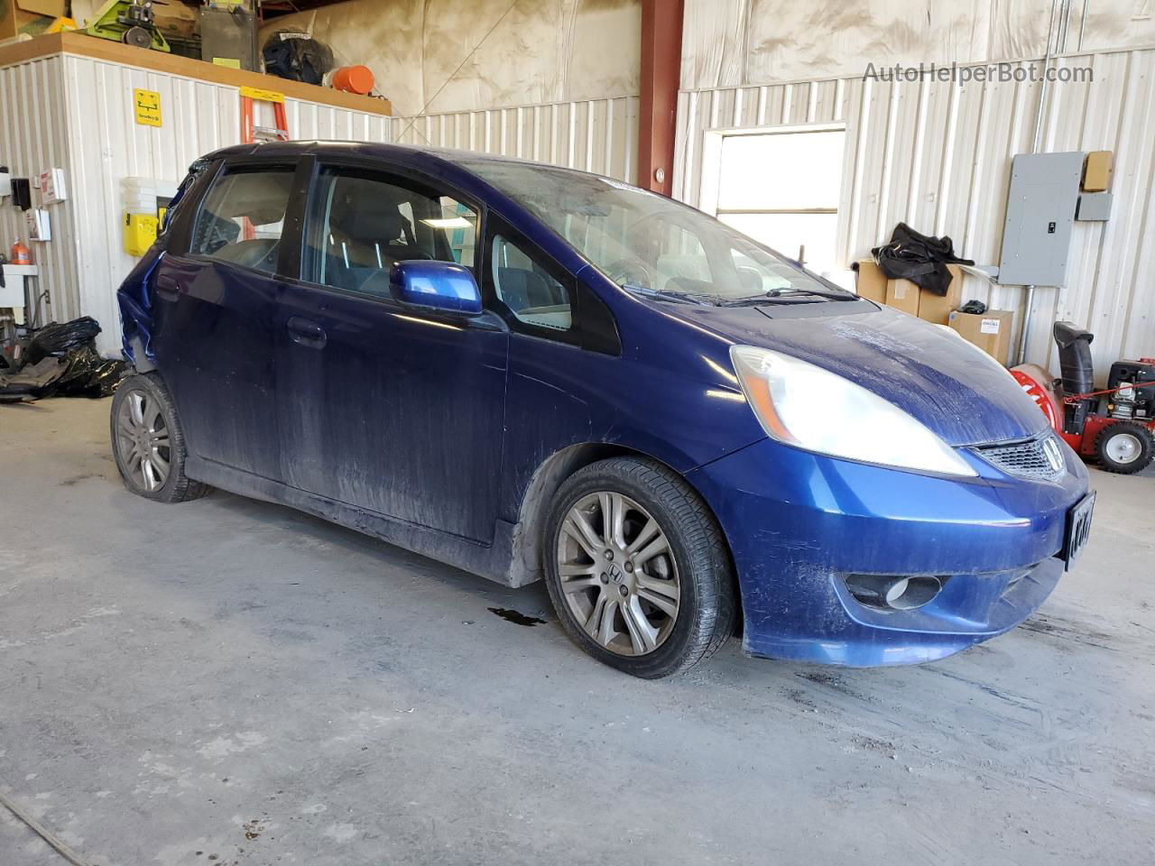 2009 Honda Fit Sport Синий vin: JHMGE88479S069810