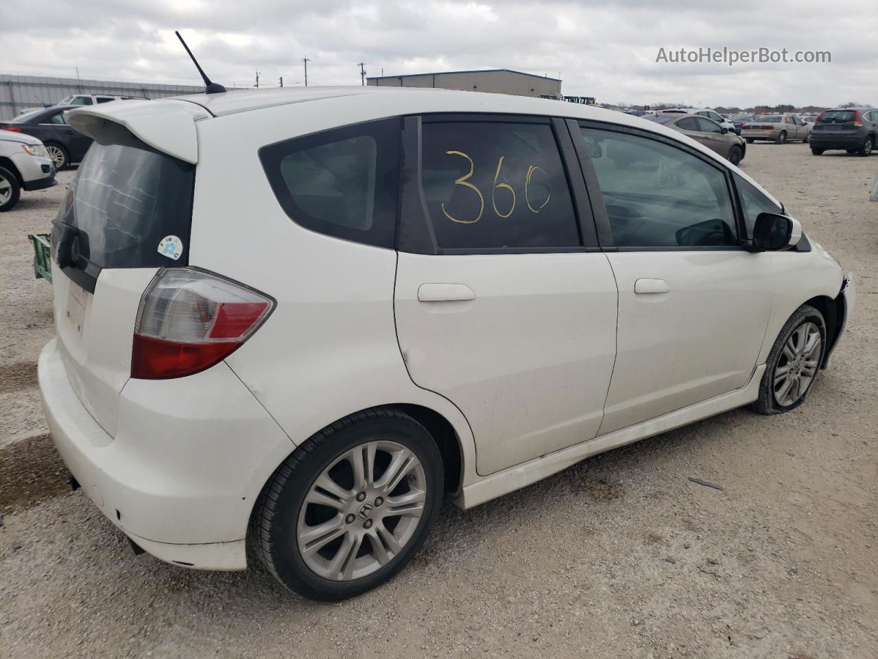 2009 Honda Fit Sport White vin: JHMGE88479S073856