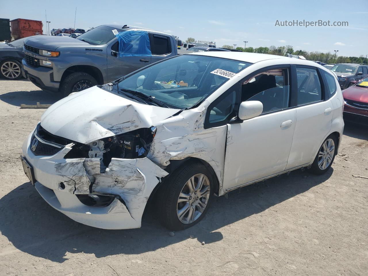 2009 Honda Fit Sport White vin: JHMGE88489S016985