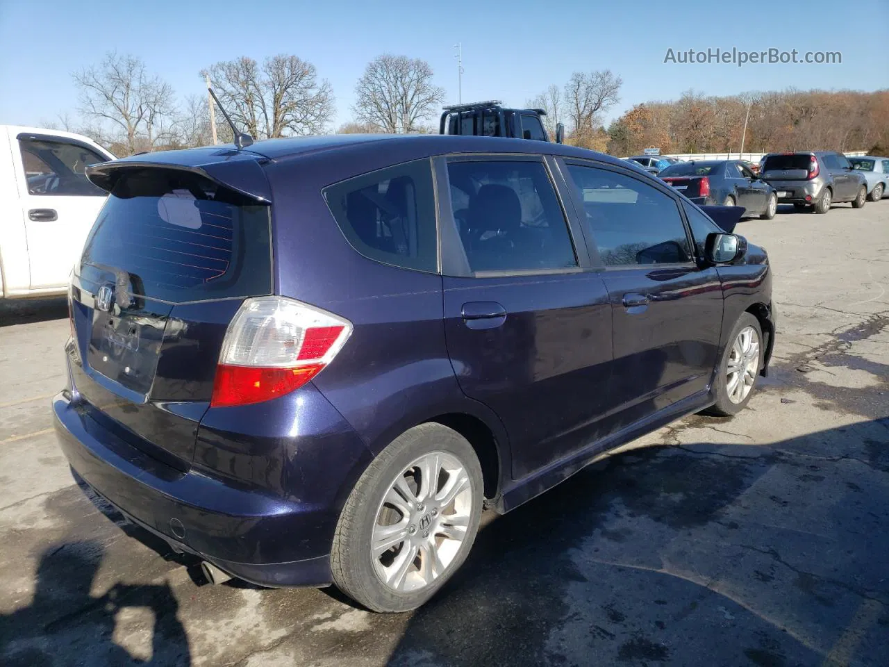 2009 Honda Fit Sport Blue vin: JHMGE88489S020745