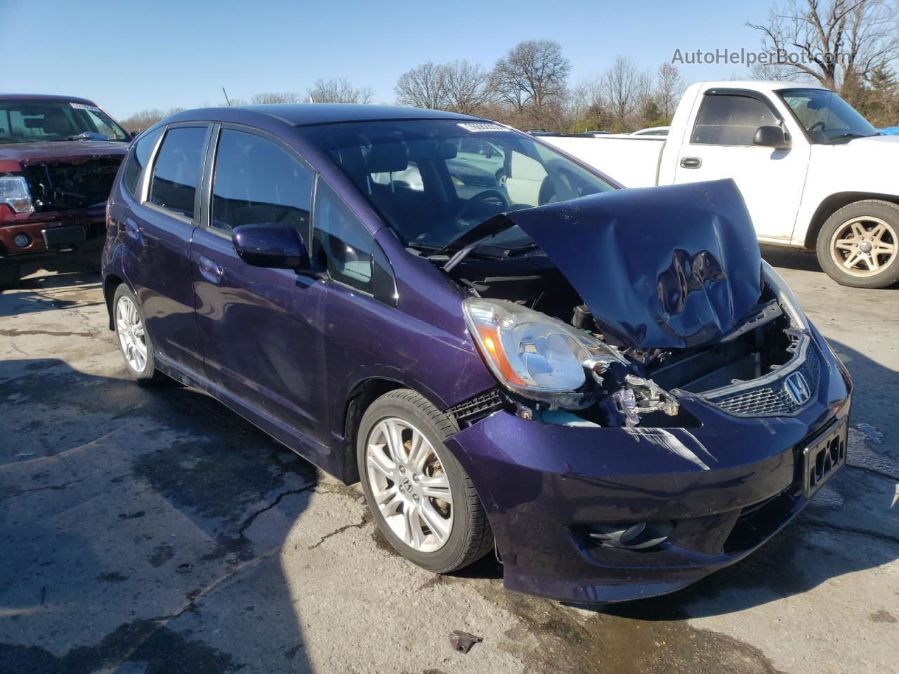 2009 Honda Fit Sport Blue vin: JHMGE88489S020745