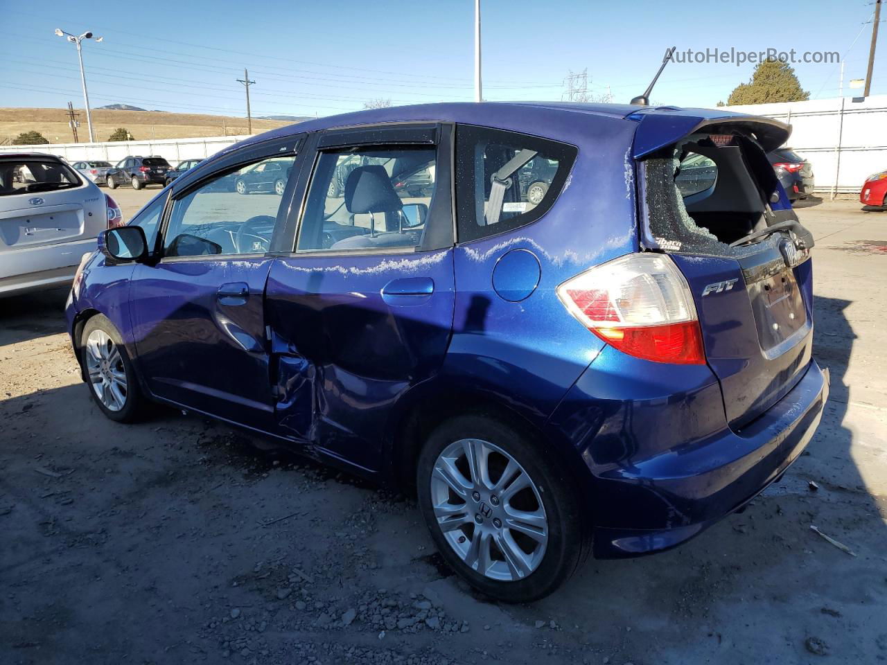 2009 Honda Fit Sport Blue vin: JHMGE88489S060162