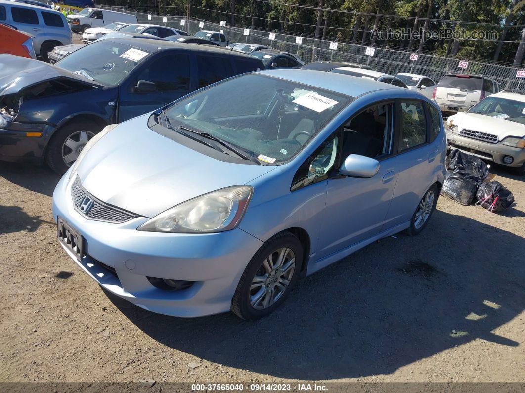 2009 Honda Fit Sport Light Blue vin: JHMGE88499C003785