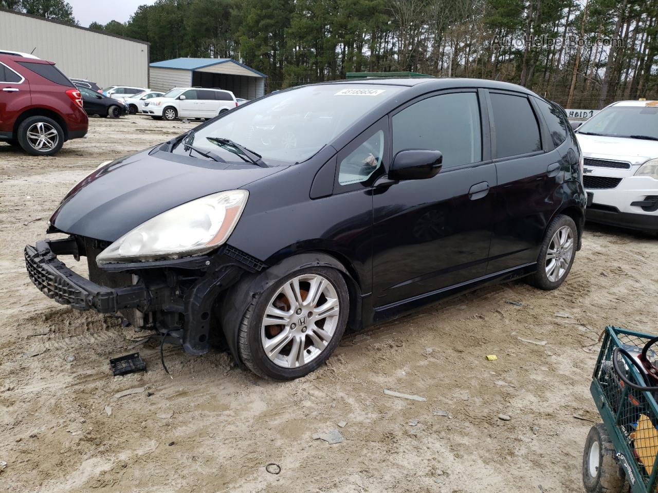 2009 Honda Fit Sport Black vin: JHMGE88499S002335