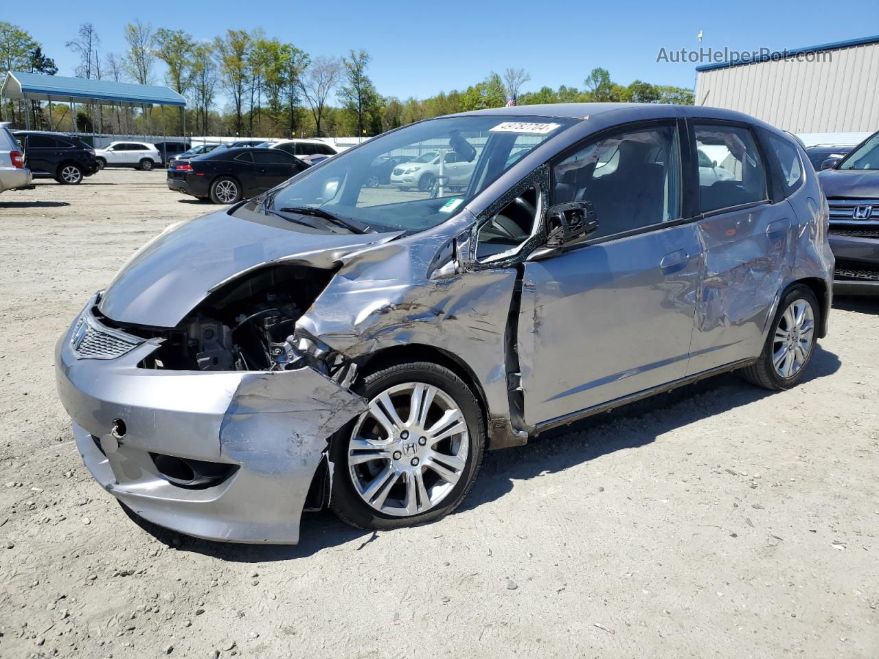 2009 Honda Fit Sport Gray vin: JHMGE88499S010323