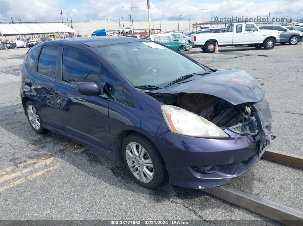 2009 Honda Fit Sport Blue vin: JHMGE88499S015845