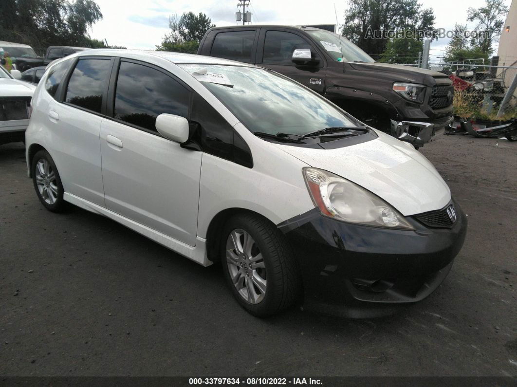 2009 Honda Fit Sport White vin: JHMGE88499S017093