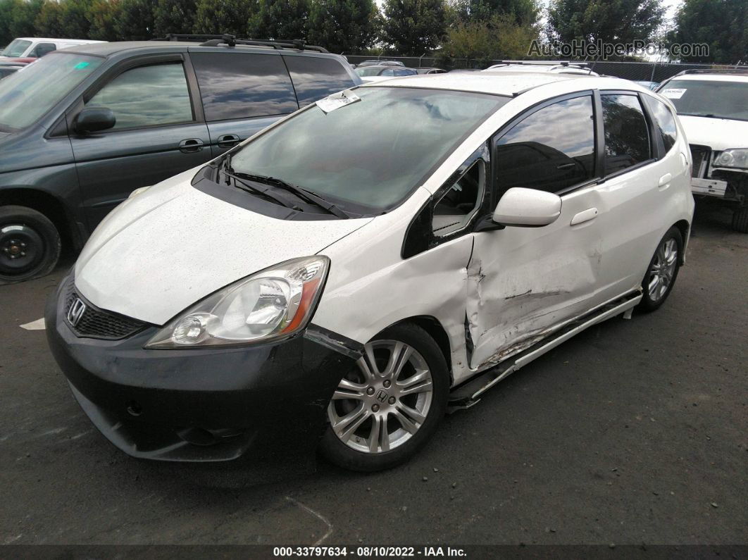 2009 Honda Fit Sport White vin: JHMGE88499S017093