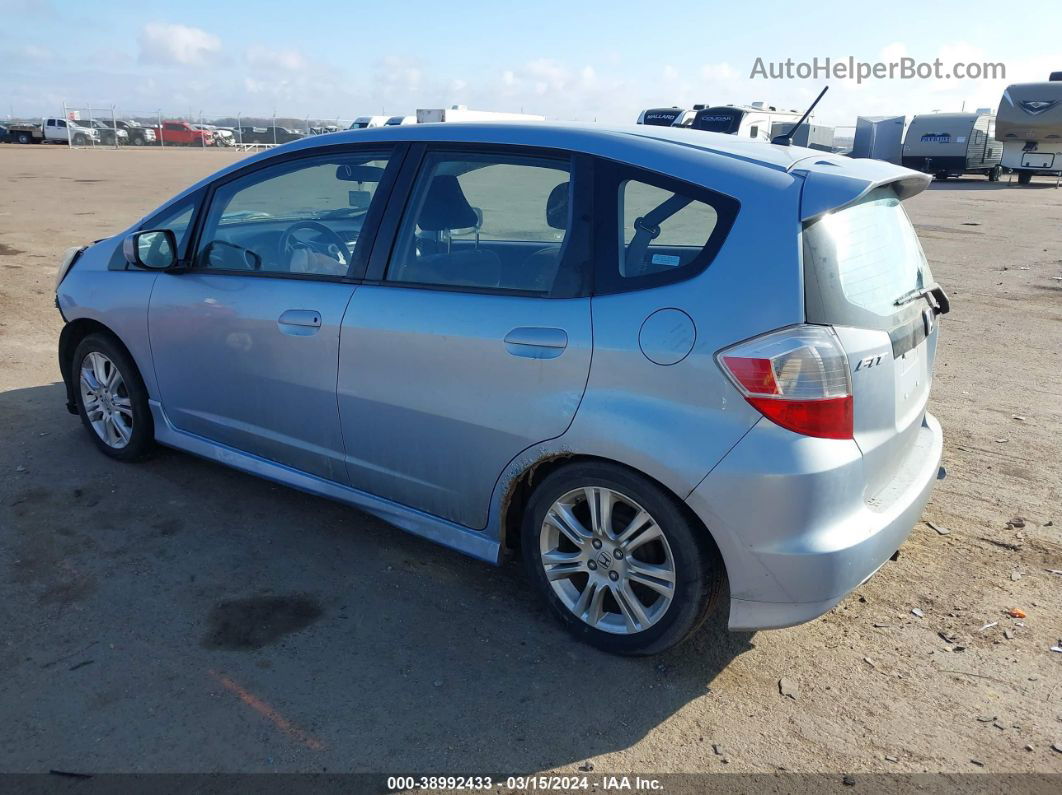 2009 Honda Fit Sport Light Blue vin: JHMGE88499S044472