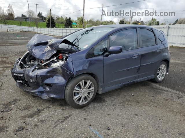 2009 Honda Fit Sport Синий vin: JHMGE88499S052779