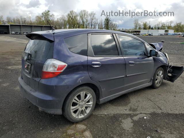 2009 Honda Fit Sport Синий vin: JHMGE88499S052779