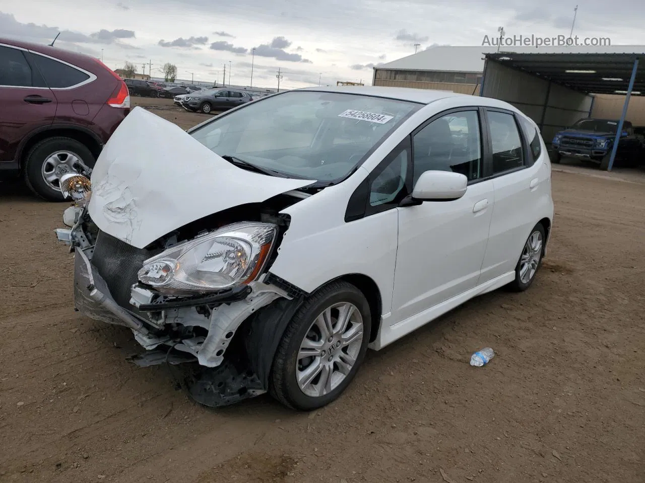 2009 Honda Fit Sport White vin: JHMGE88499S062681