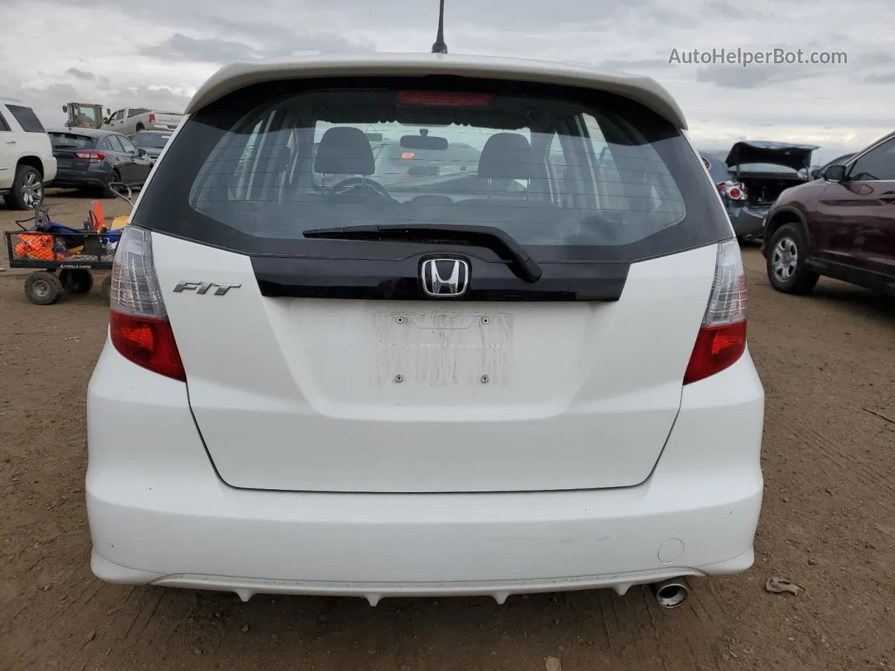 2009 Honda Fit Sport White vin: JHMGE88499S062681