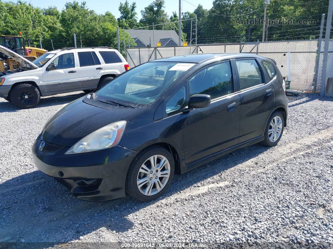 2009 Honda Fit Sport Black vin: JHMGE88499S064687