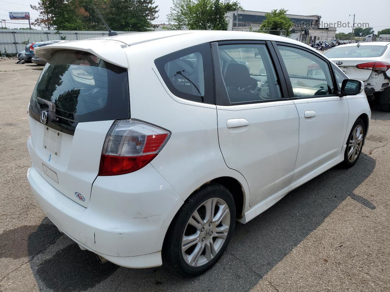 2009 Honda Fit Sport White vin: JHMGE88499S073003