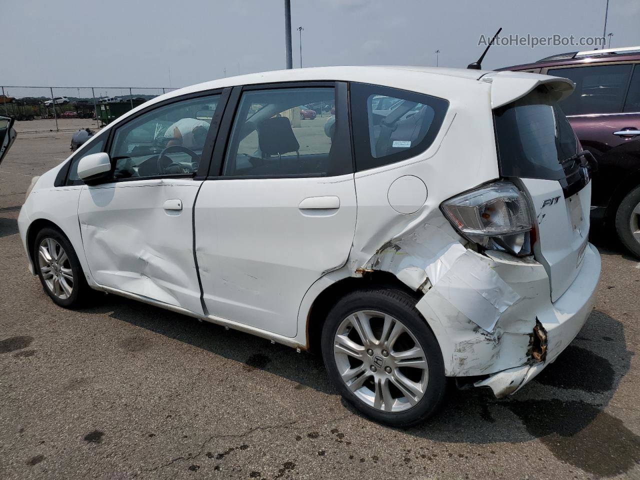 2009 Honda Fit Sport White vin: JHMGE88499S073003