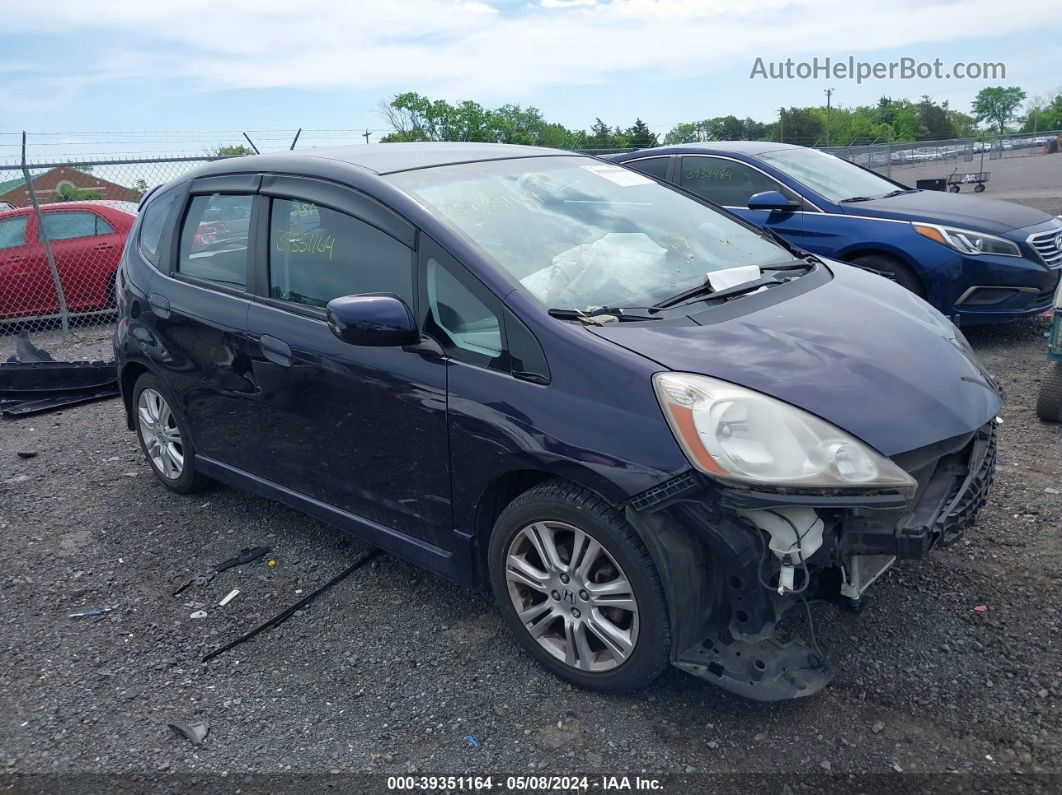 2009 Honda Fit Sport Blue vin: JHMGE884X9S004661