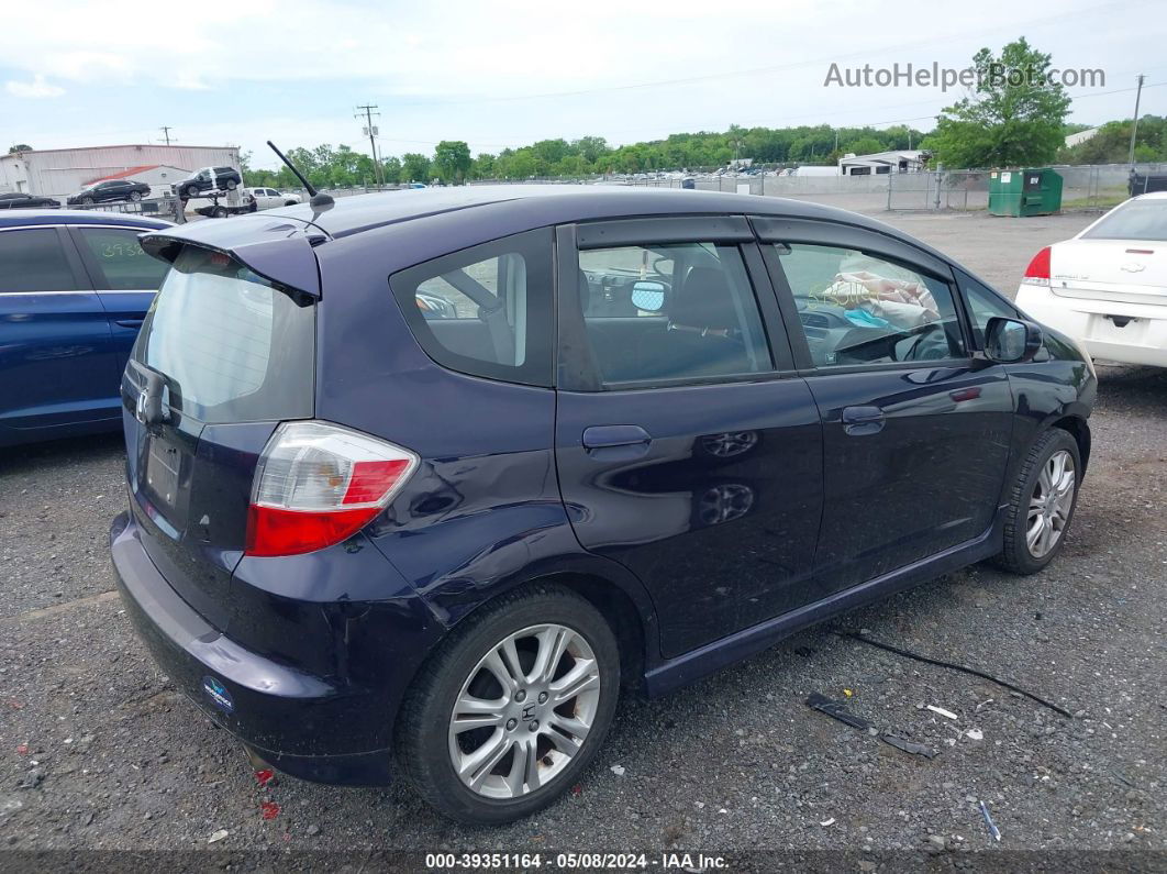 2009 Honda Fit Sport Синий vin: JHMGE884X9S004661